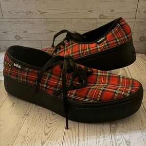 Vans Tartan Plaid Platform Shoes